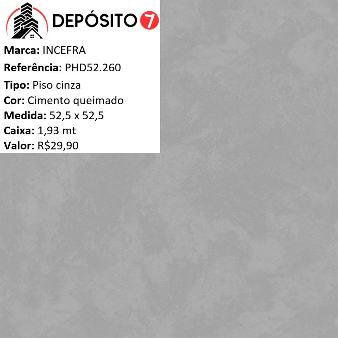INCEFRA PISO PHD52260R INOUT 52,5 X 52,5 RETIFICADO (CAIXA COM 1,93 MT)